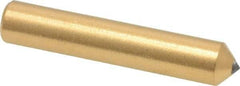 Norton - 1/3 Carat Single Point Diamond Dresser - 2" Long x 3/8" Shank Diam, Contains 3 Stones - Industrial Tool & Supply