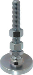 Gibraltar - 1/2-13 Bolt Thread, Studded Pivotal Stud Mount Leveling Pad & Mount - 3,500 Max Lb Capacity, 2" Base Diam - Industrial Tool & Supply