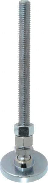 Gibraltar - 1/2-13 Bolt Thread, Studded Pivotal Stud Mount Leveling Pad & Mount - 3,500 Max Lb Capacity, 2" Base Diam - Industrial Tool & Supply