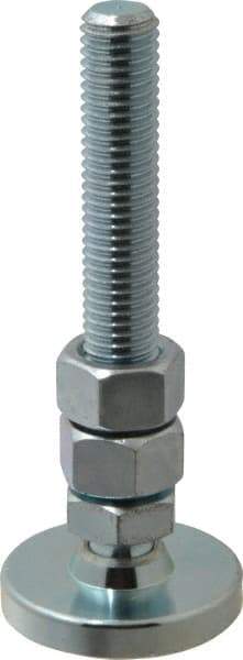 Gibraltar - 5/8-11 Bolt Thread, Studded Pivotal Stud Mount Leveling Pad & Mount - 5,000 Max Lb Capacity, 2" Base Diam - Industrial Tool & Supply