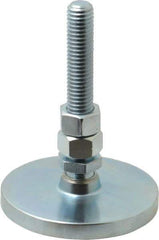 Gibraltar - 1/2-13 Bolt Thread, Studded Pivotal Stud Mount Leveling Pad & Mount - 3,500 Max Lb Capacity, 3" Base Diam - Industrial Tool & Supply