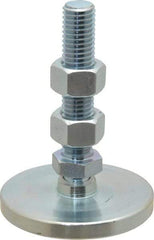 Gibraltar - 5/8-11 Bolt Thread, Studded Pivotal Stud Mount Leveling Pad & Mount - 5,000 Max Lb Capacity, 3" Base Diam - Industrial Tool & Supply