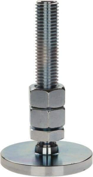 Gibraltar - 3/4-10 Bolt Thread, Studded Pivotal Stud Mount Leveling Pad & Mount - 6,000 Max Lb Capacity, 3" Base Diam - Industrial Tool & Supply