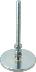 Gibraltar - 1/2-13 Bolt Thread, Studded Pivotal Stud Mount Leveling Pad & Mount - 3,500 Max Lb Capacity, 4" Base Diam - Industrial Tool & Supply