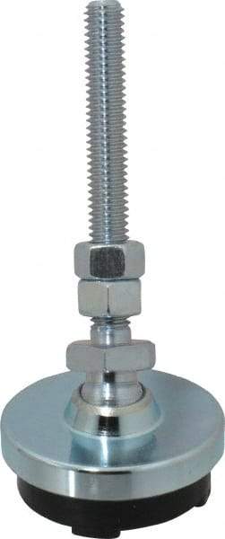 Gibraltar - 3/8-16 Bolt Thread, Studded Pivotal Stud Mount Leveling Pad & Mount - 1,500 Max Lb Capacity, 2" Base Diam - Industrial Tool & Supply