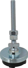 Gibraltar - 3/8-16 Bolt Thread, Studded Pivotal Stud Mount Leveling Pad & Mount - 1,500 Max Lb Capacity, 2" Base Diam - Industrial Tool & Supply