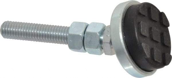 Gibraltar - 1/2-13 Bolt Thread, Studded Pivotal Stud Mount Leveling Pad & Mount - 3,000 Max Lb Capacity, 2" Base Diam - Industrial Tool & Supply
