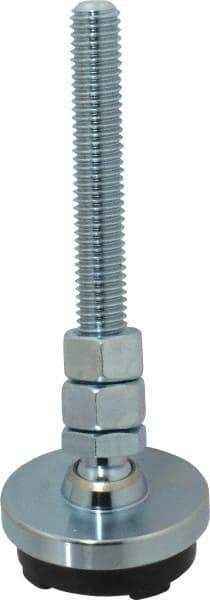 Gibraltar - 1/2-13 Bolt Thread, Studded Pivotal Stud Mount Leveling Pad & Mount - 3,000 Max Lb Capacity, 2" Base Diam - Industrial Tool & Supply