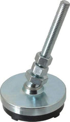 Gibraltar - 3/8-16 Bolt Thread, Studded Pivotal Stud Mount Leveling Pad & Mount - 1,500 Max Lb Capacity, 2-1/2" Base Diam - Industrial Tool & Supply