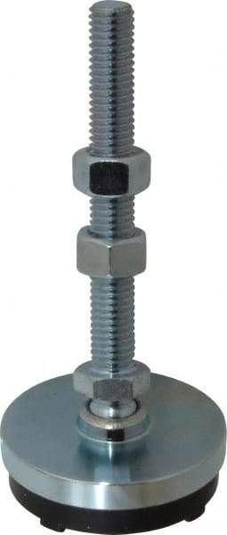 Gibraltar - 1/2-13 Bolt Thread, Studded Pivotal Stud Mount Leveling Pad & Mount - 3,000 Max Lb Capacity, 2-1/2" Base Diam - Industrial Tool & Supply