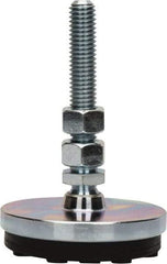 Gibraltar - 1/2-13 Bolt Thread, Studded Pivotal Stud Mount Leveling Pad & Mount - 3,000 Max Lb Capacity, 3" Base Diam - Industrial Tool & Supply