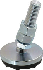 Gibraltar - 3/4-10 Bolt Thread, Studded Pivotal Stud Mount Leveling Pad & Mount - 5,500 Max Lb Capacity, 3" Base Diam - Industrial Tool & Supply