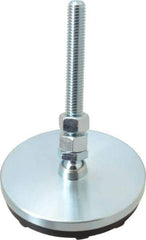 Gibraltar - 1/2-13 Bolt Thread, Studded Pivotal Stud Mount Leveling Pad & Mount - 3,000 Max Lb Capacity, 4" Base Diam - Industrial Tool & Supply