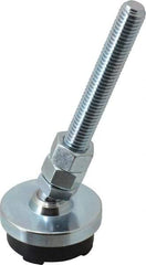 Gibraltar - 1/2-13 Bolt Thread, Studded Pivotal Stud Mount Leveling Pad & Mount - 3,500 Max Lb Capacity, 2" Base Diam - Industrial Tool & Supply