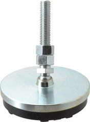 Gibraltar - 1/2-13 Bolt Thread, Studded Pivotal Stud Mount Leveling Pad & Mount - 3,500 Max Lb Capacity, 4" Base Diam - Industrial Tool & Supply