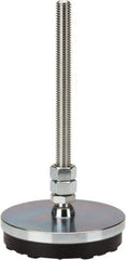 Gibraltar - 1/2-13 Bolt Thread, Studded Pivotal Stud Mount Leveling Pad & Mount - 3,500 Max Lb Capacity, 4" Base Diam - Industrial Tool & Supply