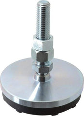 Gibraltar - 5/8-11 Bolt Thread, Studded Pivotal Stud Mount Leveling Pad & Mount - 5,000 Max Lb Capacity, 4" Base Diam - Industrial Tool & Supply