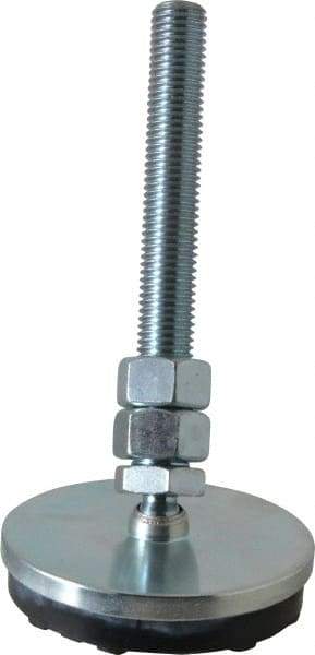 Gibraltar - 3/4-10 Bolt Thread, Studded Pivotal Stud Mount Leveling Pad & Mount - 6,000 Max Lb Capacity, 4" Base Diam - Industrial Tool & Supply