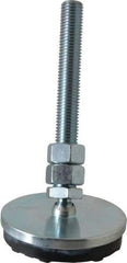 Gibraltar - 3/4-10 Bolt Thread, Studded Pivotal Stud Mount Leveling Pad & Mount - 6,000 Max Lb Capacity, 4" Base Diam - Industrial Tool & Supply