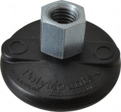 Gibraltar - 5000 Lb Capacity, 3/4-10 Thread, 1-5/8" OAL, Steel Stud, Tapped Pivotal Socket Mount Leveling Mount - Material Grade 1214, 3" Base Diam, Steel Pad - Industrial Tool & Supply