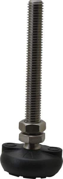 Gibraltar - 1/2-13 Bolt Thread, Studded Pivotal Stud Mount Leveling Pad & Mount - 4,000 Max Lb Capacity, 2" Base Diam - Industrial Tool & Supply