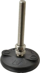 Gibraltar - 1/2-13 Bolt Thread, Studded Pivotal Stud Mount Leveling Pad & Mount - 5,000 Max Lb Capacity, 3" Base Diam - Industrial Tool & Supply