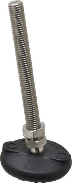 Gibraltar - 5/8-11 Bolt Thread, Studded Pivotal Stud Mount Leveling Pad & Mount - 5,000 Max Lb Capacity, 3" Base Diam - Industrial Tool & Supply