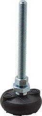 Gibraltar - 3/8-16 Bolt Thread, Studded Pivotal Stud Mount Leveling Pad & Mount - 4,000 Max Lb Capacity, 2" Base Diam - Industrial Tool & Supply