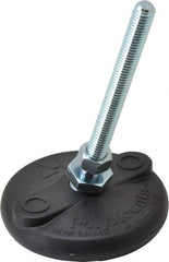Gibraltar - 3/8-16 Bolt Thread, Studded Pivotal Stud Mount Leveling Pad & Mount - 5,000 Max Lb Capacity, 3" Base Diam - Industrial Tool & Supply