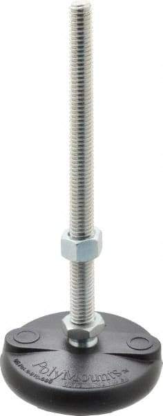 Gibraltar - 1/2-13 Bolt Thread, Studded Pivotal Stud Mount Leveling Pad & Mount - 5,000 Max Lb Capacity, 3" Base Diam - Industrial Tool & Supply