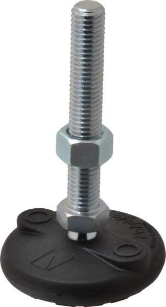 Gibraltar - 5/8-11 Bolt Thread, Studded Pivotal Stud Mount Leveling Pad & Mount - 5,000 Max Lb Capacity, 3" Base Diam - Industrial Tool & Supply
