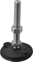 Gibraltar - 5/8-11 Bolt Thread, Studded Pivotal Stud Mount Leveling Pad & Mount - 5,000 Max Lb Capacity, 3" Base Diam - Industrial Tool & Supply