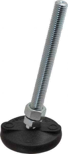 Gibraltar - 5/8-11 Bolt Thread, Studded Pivotal Stud Mount Leveling Pad & Mount - 5,000 Max Lb Capacity, 3" Base Diam - Industrial Tool & Supply