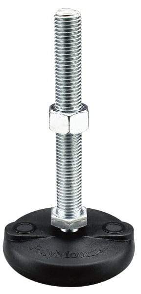 Gibraltar - 3/4-10 Bolt Thread, Studded Pivotal Stud Mount Leveling Pad & Mount - 10,000 Max Lb Capacity, 5" Base Diam - Industrial Tool & Supply