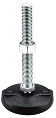 Gibraltar - 3/4-10 Bolt Thread, Studded Pivotal Stud Mount Leveling Pad & Mount - 10,000 Max Lb Capacity, 5" Base Diam - Industrial Tool & Supply