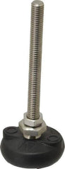 Gibraltar - 3/8-16 Bolt Thread, Studded Pivotal Stud Mount Leveling Pad & Mount - 4,000 Max Lb Capacity, 2" Base Diam - Industrial Tool & Supply