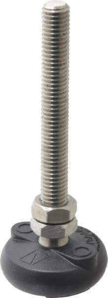 Gibraltar - 1/2-13 Bolt Thread, Studded Pivotal Stud Mount Leveling Pad & Mount - 4,000 Max Lb Capacity, 2" Base Diam - Industrial Tool & Supply