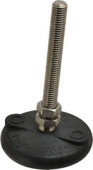 Gibraltar - 1/2-13 Bolt Thread, Studded Pivotal Stud Mount Leveling Pad & Mount - 5,000 Max Lb Capacity, 3" Base Diam - Industrial Tool & Supply