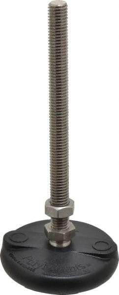Gibraltar - 1/2-13 Bolt Thread, Studded Pivotal Stud Mount Leveling Pad & Mount - 5,000 Max Lb Capacity, 3" Base Diam - Industrial Tool & Supply