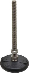 Gibraltar - 1/2-13 Bolt Thread, Studded Pivotal Stud Mount Leveling Pad & Mount - 5,000 Max Lb Capacity, 3" Base Diam - Industrial Tool & Supply
