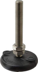 Gibraltar - 5/8-11 Bolt Thread, Studded Pivotal Stud Mount Leveling Pad & Mount - 5,000 Max Lb Capacity, 3" Base Diam - Industrial Tool & Supply