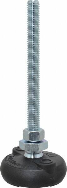 Gibraltar - 3/8-16 Bolt Thread, Studded Pivotal Stud Mount Leveling Pad & Mount - 4,000 Max Lb Capacity, 2" Base Diam - Industrial Tool & Supply