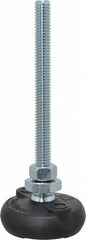 Gibraltar - 3/8-16 Bolt Thread, Studded Pivotal Stud Mount Leveling Pad & Mount - 4,000 Max Lb Capacity, 2" Base Diam - Industrial Tool & Supply