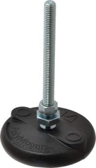 Gibraltar - 3/8-16 Bolt Thread, Studded Pivotal Stud Mount Leveling Pad & Mount - 5,000 Max Lb Capacity, 3" Base Diam - Industrial Tool & Supply
