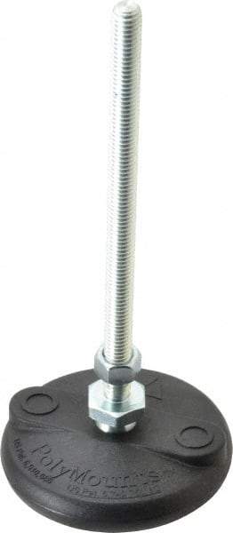 Gibraltar - 3/8-16 Bolt Thread, Studded Pivotal Stud Mount Leveling Pad & Mount - 5,000 Max Lb Capacity, 3" Base Diam - Industrial Tool & Supply