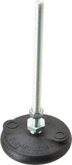 Gibraltar - 3/8-16 Bolt Thread, Studded Pivotal Stud Mount Leveling Pad & Mount - 5,000 Max Lb Capacity, 3" Base Diam - Industrial Tool & Supply