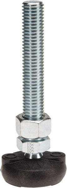 Gibraltar - 5/8-11 Bolt Thread, Studded Pivotal Stud Mount Leveling Pad & Mount - 4,000 Max Lb Capacity, 2" Base Diam - Industrial Tool & Supply