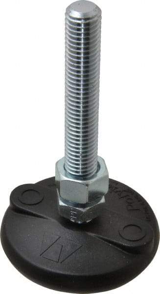 Gibraltar - 5/8-11 Bolt Thread, Studded Pivotal Stud Mount Leveling Pad & Mount - 5,000 Max Lb Capacity, 3" Base Diam - Industrial Tool & Supply