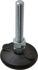 Gibraltar - 5/8-11 Bolt Thread, Studded Pivotal Stud Mount Leveling Pad & Mount - 5,000 Max Lb Capacity, 3" Base Diam - Industrial Tool & Supply