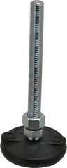 Gibraltar - 5/8-11 Bolt Thread, Studded Pivotal Stud Mount Leveling Pad & Mount - 5,000 Max Lb Capacity, 3" Base Diam - Industrial Tool & Supply